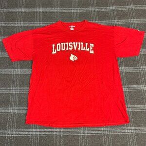 Russell Athletic Louisville Cardinals Shirt Mens XL Extra Large Red Short Sleeve